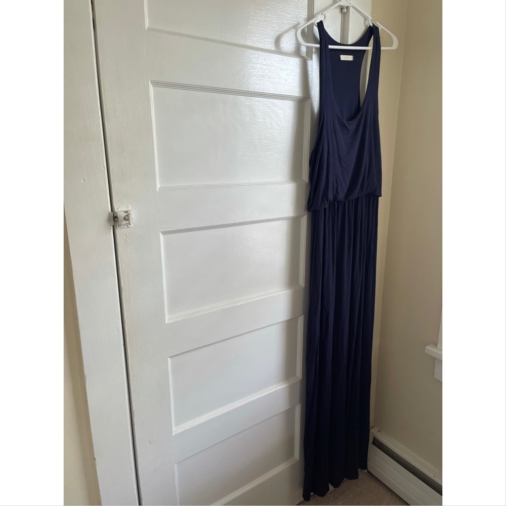 Lush Racerback Navy Blue Maxi Dress